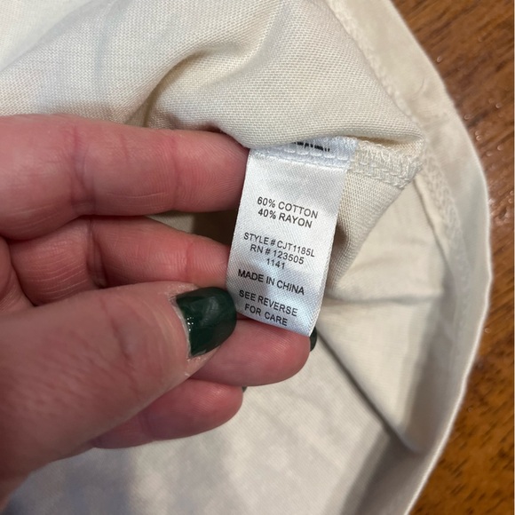 NWT Culture Code cream ivory blouse v neck drop shoulder size XL - Picture 4 of 7